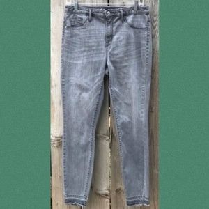 Mossimo High Waist Grey Skinny Distress Jeggings